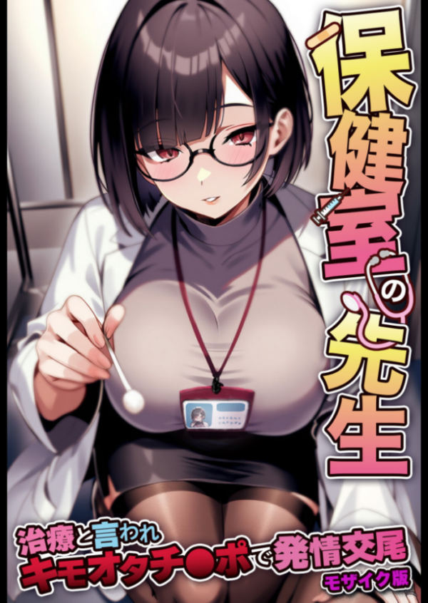 エロ漫画:保健室の先生 治療と言われキモオタチ●ポで発情交尾 モザイク版 hitomi サンプル画像