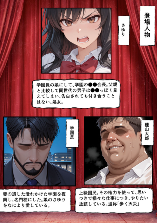 エロ漫画:上級国民に支配された学園生徒会長が学園を守るため処女喪失ショーを行う話 モザイク版 hitomi サンプル画像