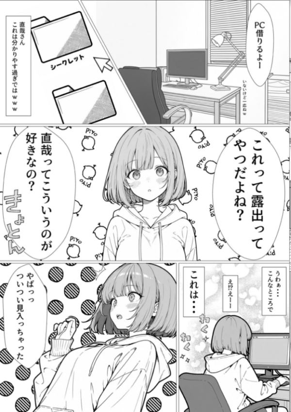 エロ漫画:幼馴染のせいで露出に目覚める話。 モザイク版 hitomi サンプル画像