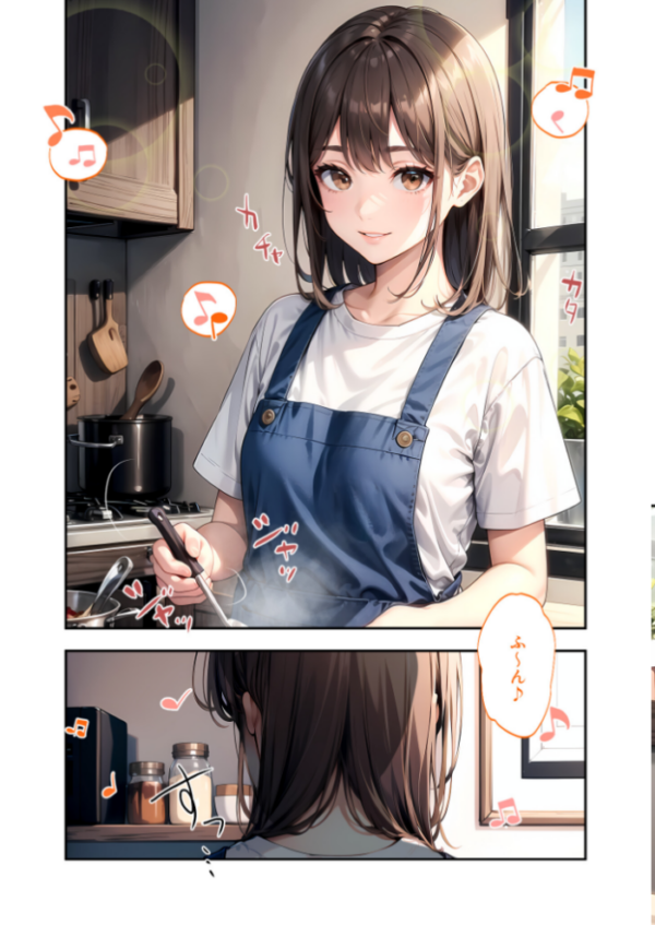 エロ漫画:いちゃLOVE純情ベッドルーム 〜昼下がりのキッチン、恋人になった幼馴染と過ごす甘い日常〜 モザイク版 hitomi サンプル画像