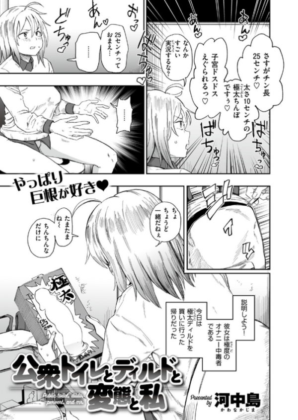 エロ漫画:公衆トイレとディルドと変態と私 hitomi サンプル画像