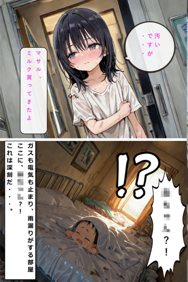 エロ漫画:レ○プされていた少女を保護したら花嫁になった話 モザイク版 hitomi サンプル画像