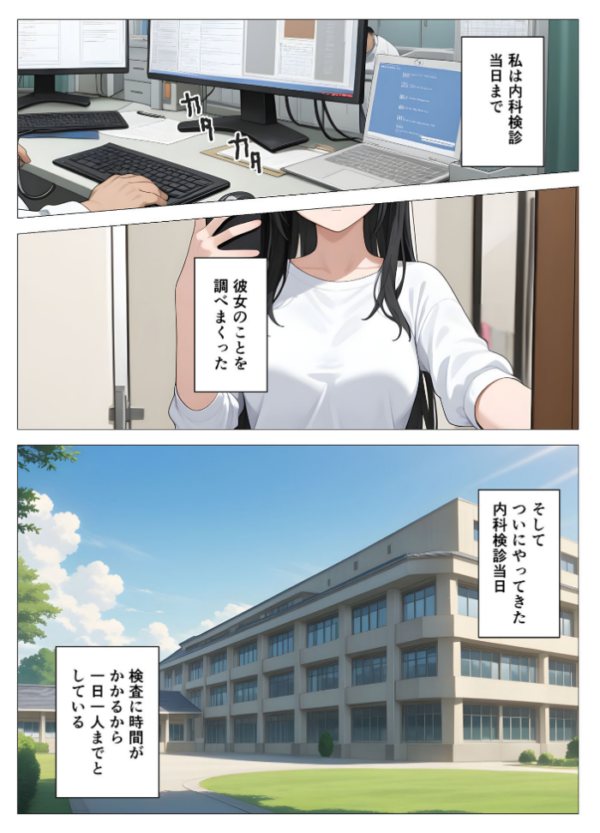 エロ漫画:内科検診の担当医になって●●●●を好き放題 モザイク版 hitomi サンプル画像