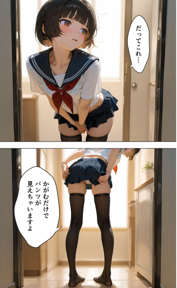 エロ漫画:【実話】彼女を俺の性癖に染める過程〜後輩●●をエロ服で呼び出し〜【第二章】 モザイク版 hitomi サンプル画像