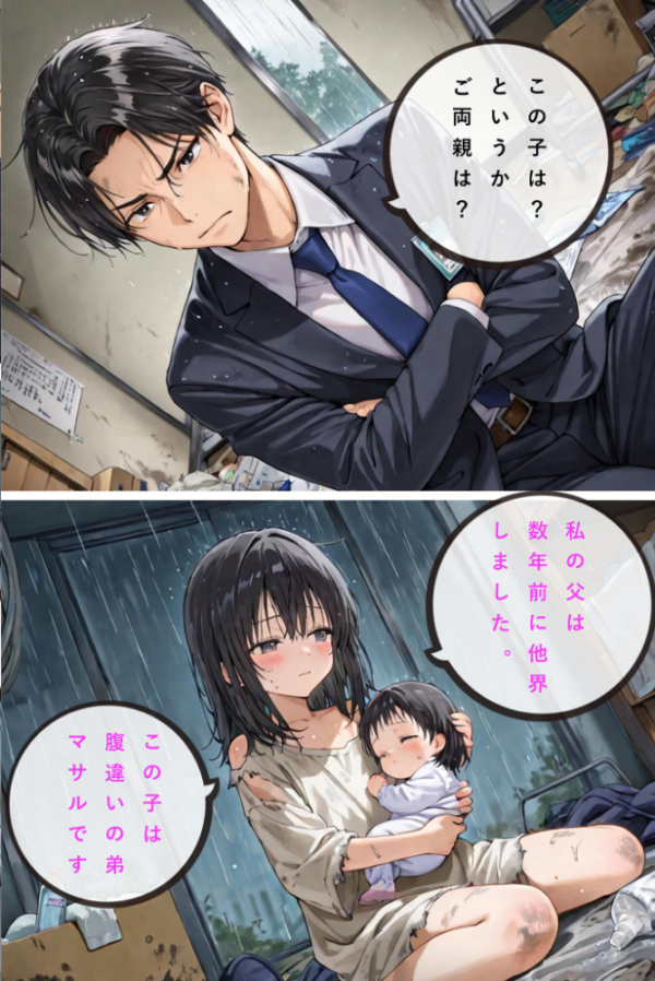 エロ漫画:レ○プされていた少女を保護したら花嫁になった話 モザイク版 hitomi サンプル画像