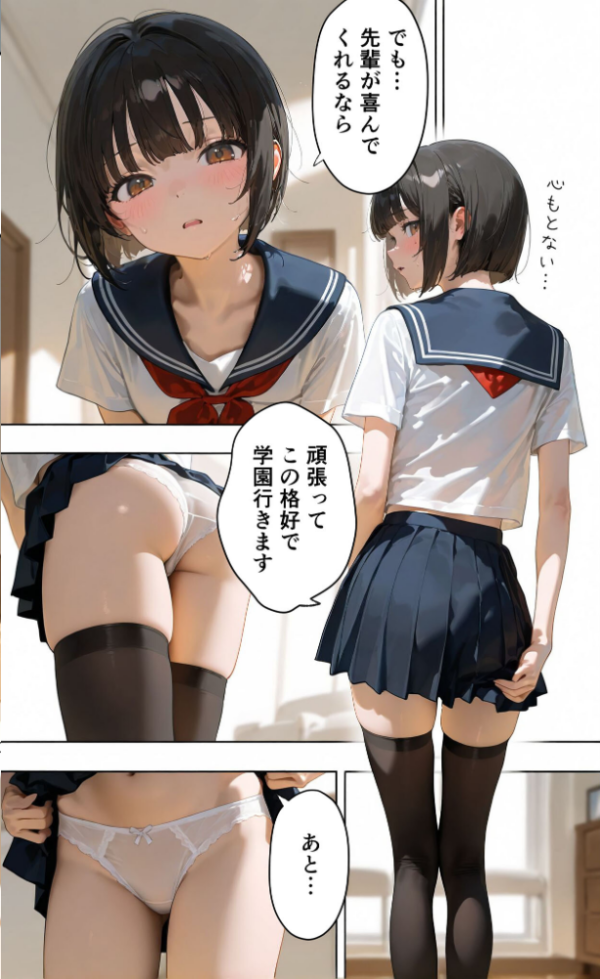 エロ漫画:【実話】彼女を俺の性癖に染める過程〜後輩●●をエロ服で呼び出し〜【第二章】 モザイク版 hitomi サンプル画像
