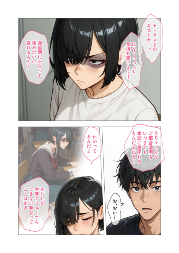エロ漫画:セックスなんて気持ち悪いだけでしょ(1)〜陰キャたちの拗らせセックス〜 hitomi サンプル画像