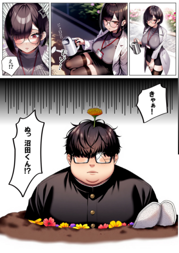 エロ漫画:保健室の先生 治療と言われキモオタチ●ポで発情交尾 モザイク版 hitomi サンプル画像