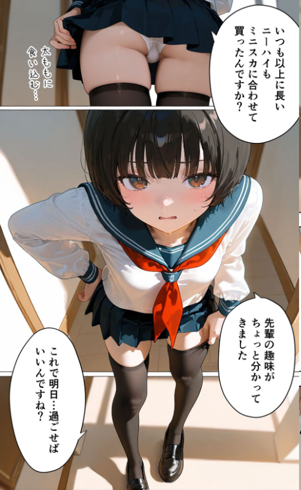 エロ漫画:【実話】彼女を俺の性癖に染める過程〜後輩●●をエロ服で呼び出し〜【第二章】 モザイク版 hitomi サンプル画像