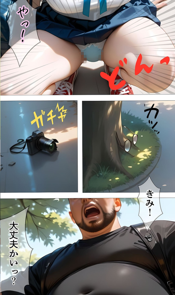エロ漫画:【純朴巨乳美●●パイ●リ編】水着撮影会のはずが、いつのまにかおぢさんち〇ぽに沼る話3 モザイク版 hitomi サンプル画像