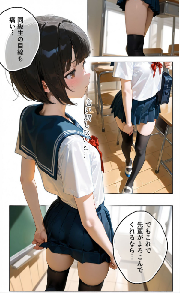 エロ漫画:【実話】彼女を俺の性癖に染める過程〜後輩●●をエロ服で呼び出し〜【第二章】 モザイク版 hitomi サンプル画像