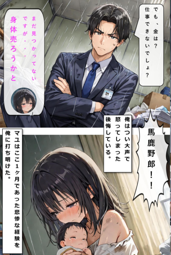 エロ漫画:レ○プされていた少女を保護したら花嫁になった話 モザイク版 hitomi サンプル画像