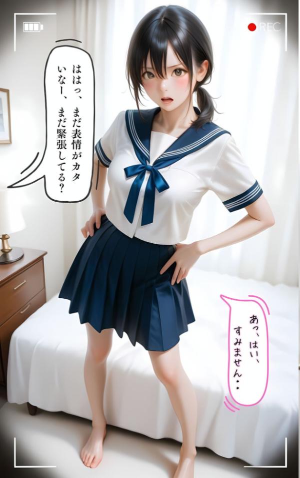 エロ漫画：水着撮影会のはずが、いつのまにかおぢさんち〇ぽに沼る話1 モザイク版   hitomi サンプル画像