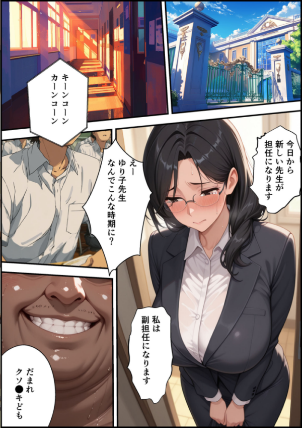 エロ漫画:上級国民に支配された学園生徒会長が学園を守るため処女喪失ショーを行う話 モザイク版 hitomi サンプル画像