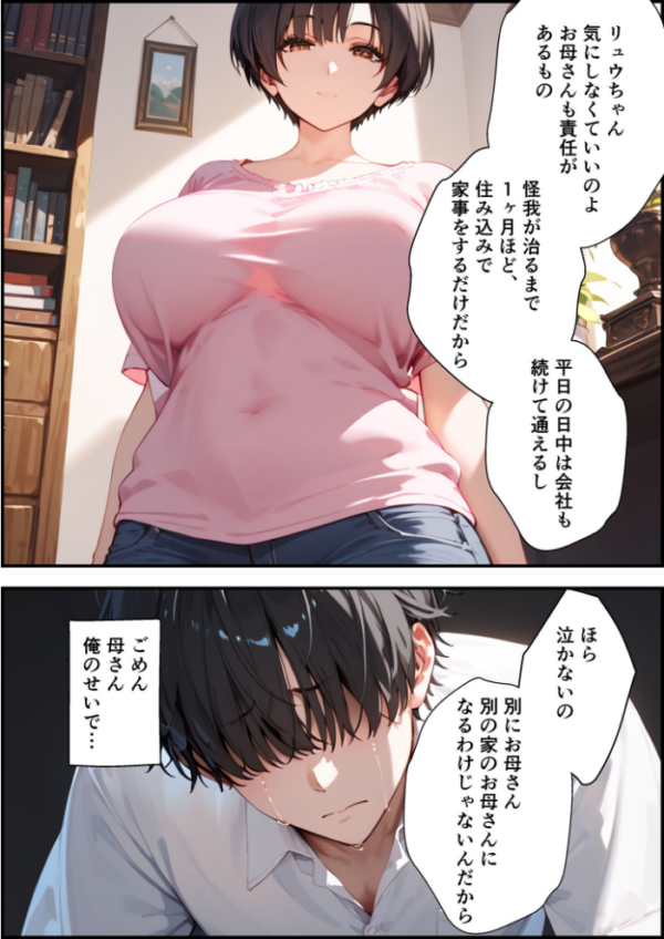 エロ漫画:【全2作収録】女手ひとつでボクを育ててくれた自慢の母がボクを守るためにいじめっ子の女になる話 1&2 モザイク版 hitomi サンプル画像
