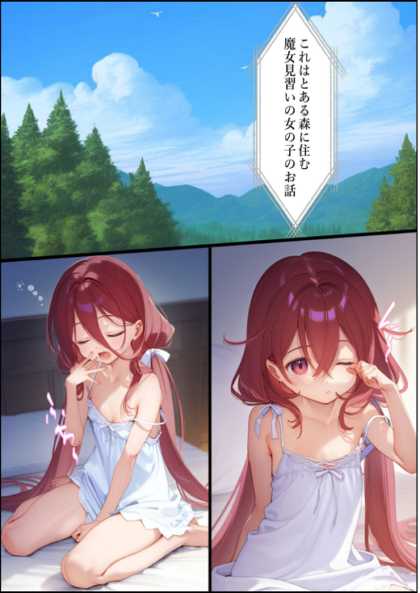 エロ漫画:魔女見習いリベリーのお使い モザイク版 hitomi サンプル画像