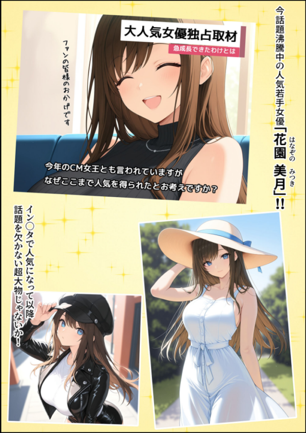 エロ漫画:一獲千女 〜女が当たる宝くじで一等を当てた男〜 人気若手女優編【合冊版】 モザイク版 hitomi サンプル画像