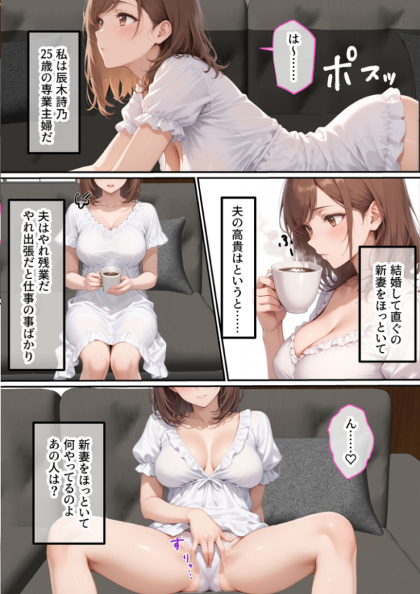 エロ漫画:ただ空き巣に入っただけのはずが欲求不満な人妻を堕とすことになった話〜盗んだのは物ではなく躰でした〜 モザイク版 hitomi サンプル画像