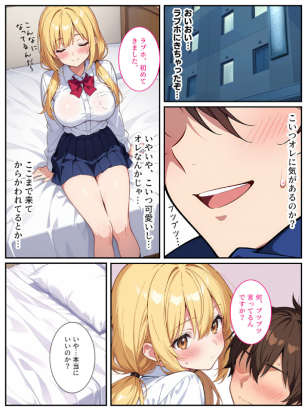 エロ漫画:落ち込んでるオレに爆乳の後輩女子が処女をくれました! モザイク版 hitomi サンプル画像