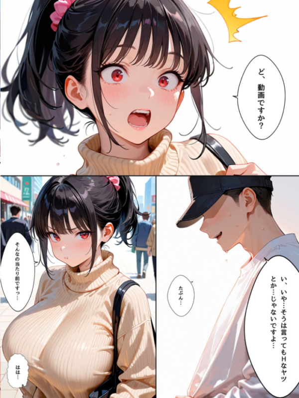 エロ漫画:ミニマム爆乳妻〜騙されてAV出演してしまいました〜 モザイク版 hitomi サンプル画像