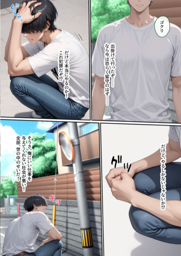 エロ漫画:ただ空き巣に入っただけのはずが欲求不満な人妻を堕とすことになった話〜盗んだのは物ではなく躰でした〜 モザイク版 hitomi サンプル画像