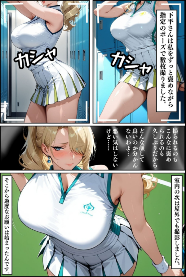 エロ漫画:人妻ですが雌でした〜イきたくないのに醜顔アクメ テニスコーチが醜態晒した日〜 モザイク版 hitomi サンプル画像