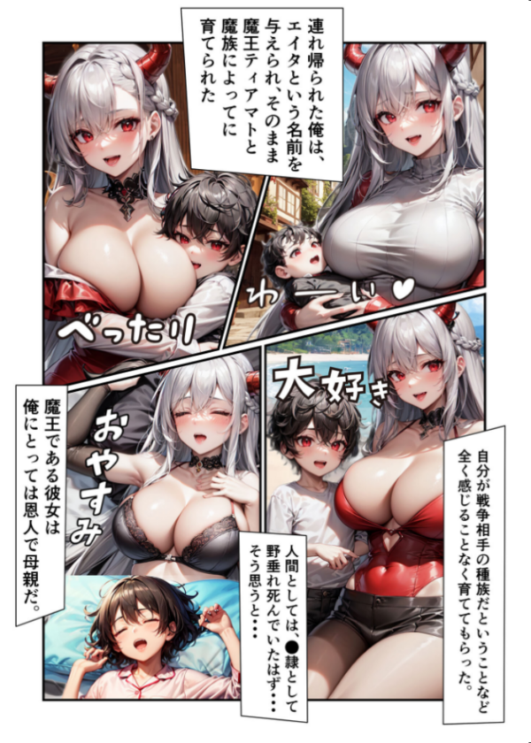 エロ漫画:【全3作収録】魔王様はえっちがお好き 〜最強魔族の甘く淫らな夜の営み〜 モザイク版 hitomi サンプル画像