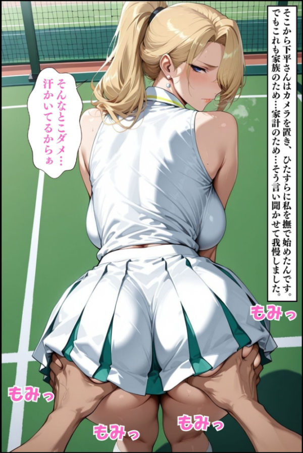 エロ漫画:人妻ですが雌でした〜イきたくないのに醜顔アクメ テニスコーチが醜態晒した日〜 モザイク版 hitomi サンプル画像