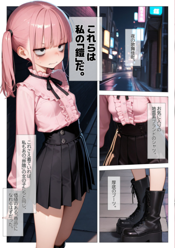 エロ漫画:地雷系ブス、おじさんを買う。 モザイク版 hitomi サンプル画像