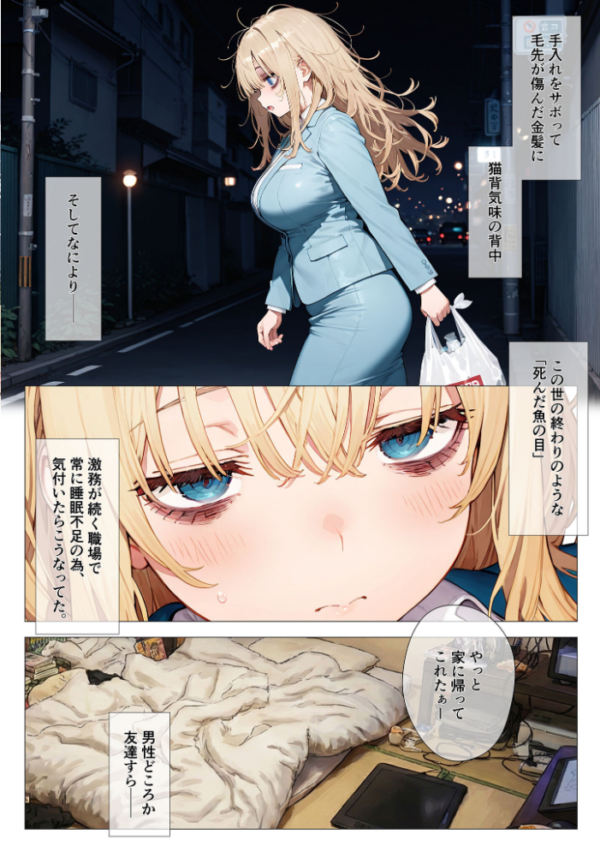 エロ漫画:エロ漫画の国のアリス -29歳限界女子が漫画の世界を堪能する- モザイク版 hitomi サンプル画像