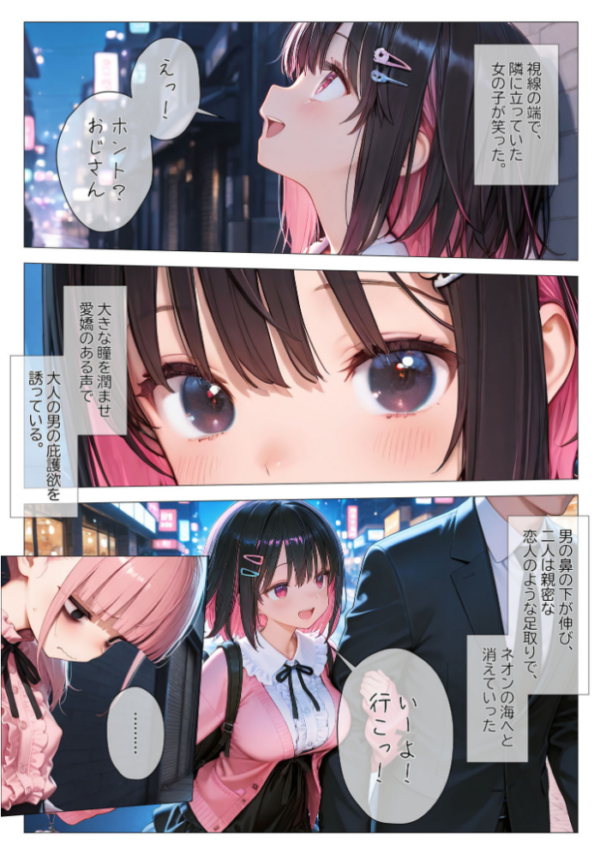 エロ漫画:地雷系ブス、おじさんを買う。 モザイク版 hitomi サンプル画像
