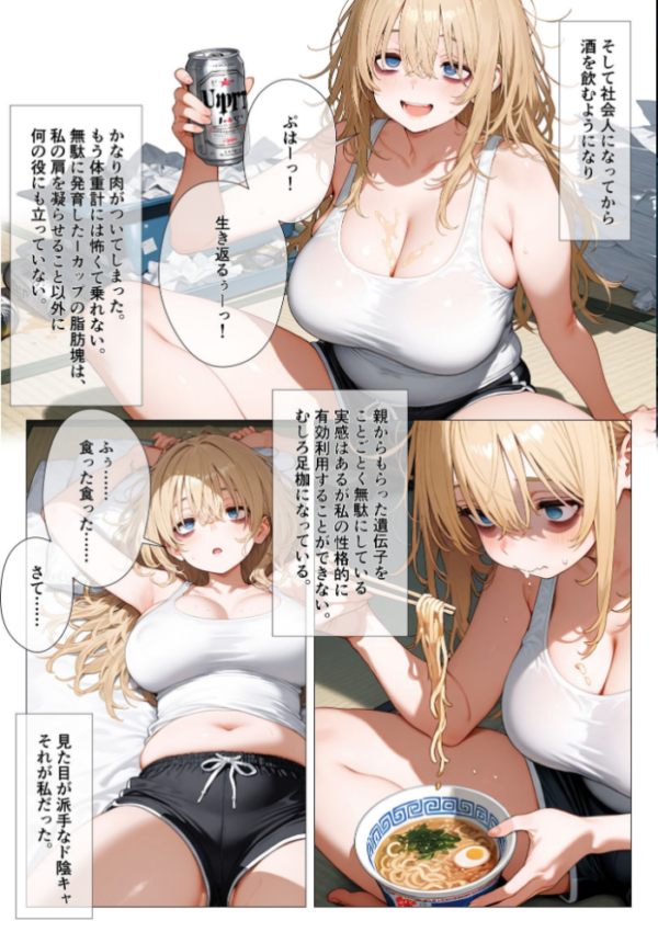 エロ漫画:エロ漫画の国のアリス -29歳限界女子が漫画の世界を堪能する- モザイク版 hitomi サンプル画像