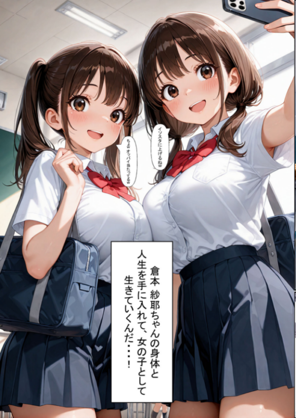 エロ漫画:一方的な人生交換〜陰キャブサメンから クラス一の美●●に人生乗り換え〜 モザイク版 hitomi サンプル画像