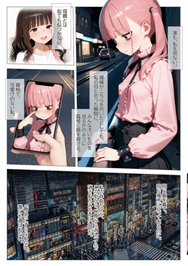 エロ漫画:地雷系ブス、おじさんを買う。 モザイク版 hitomi サンプル画像