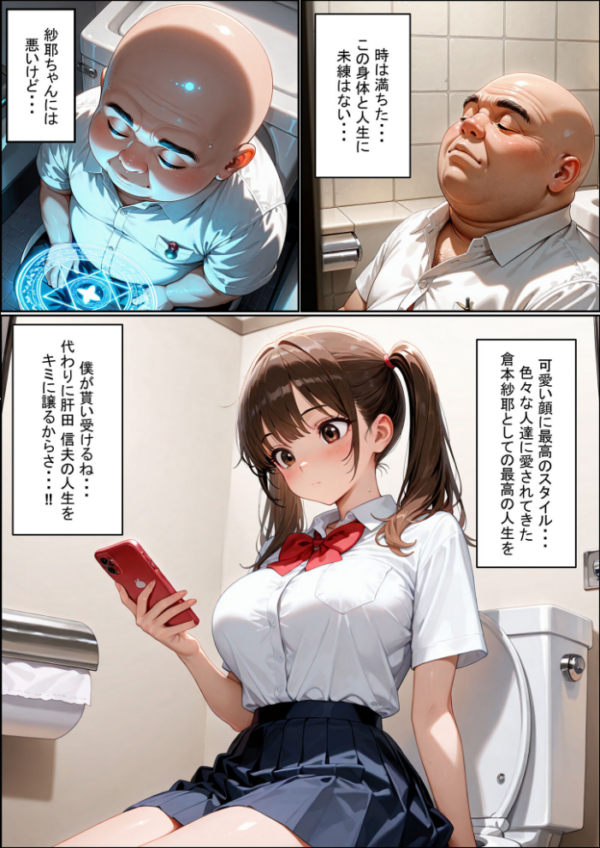 エロ漫画:一方的な人生交換〜陰キャブサメンから クラス一の美●●に人生乗り換え〜 モザイク版 hitomi サンプル画像