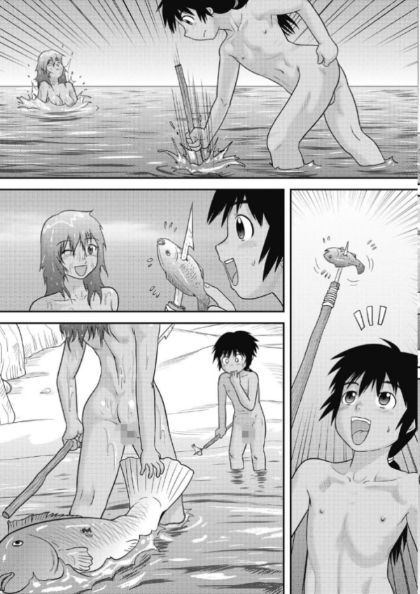 エロ漫画:童貞たちの解放ビーチSEX hitomi サンプル画像