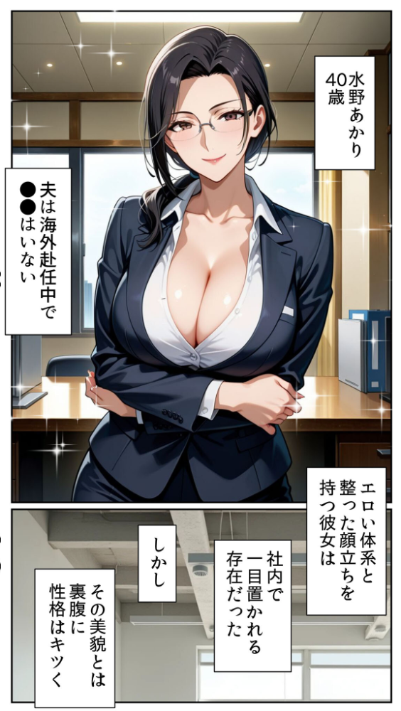 エロ漫画:●●アプリと人妻お局の淫らな堕落 〜社内一のエロい女を思いのままに〜 モザイク版 hitomi サンプル画像