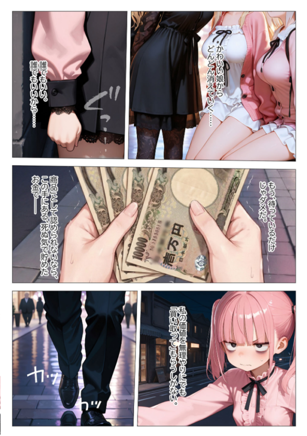 エロ漫画:地雷系ブス、おじさんを買う。 モザイク版 hitomi サンプル画像