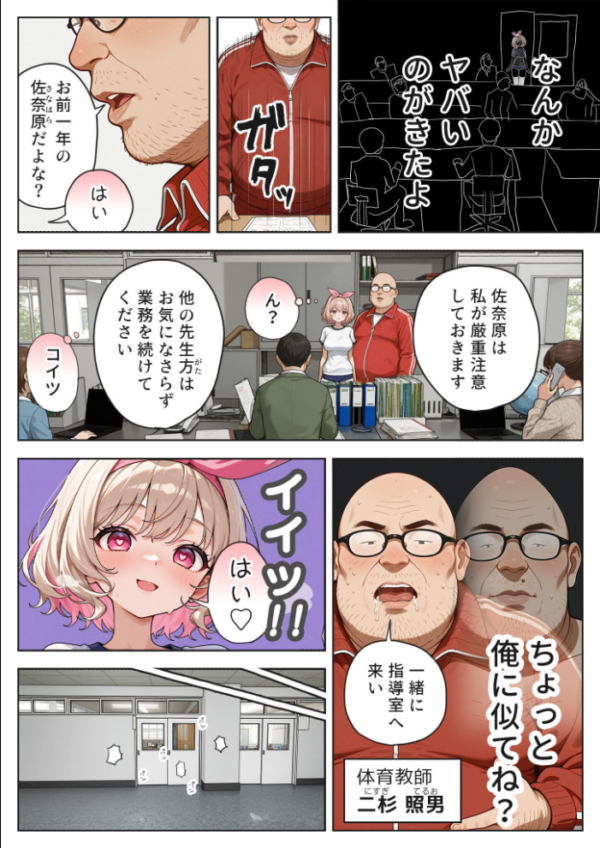 エロ漫画:キモおじ⇔●●入れ替わり【3】変態体育教●のわからせ個別指導 モザイク版 hitomi サンプル画像