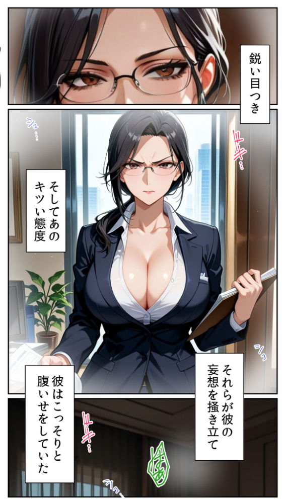 エロ漫画:●●アプリと人妻お局の淫らな堕落 〜社内一のエロい女を思いのままに〜 モザイク版 hitomi サンプル画像