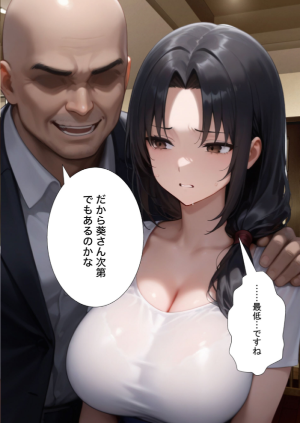 エロ漫画:夫の上司に寝取られる37歳巨乳人妻の葵さん モザイク版 hitomi サンプル画像