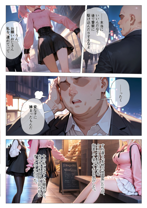 エロ漫画:地雷系ブス、おじさんを買う。 モザイク版 hitomi サンプル画像