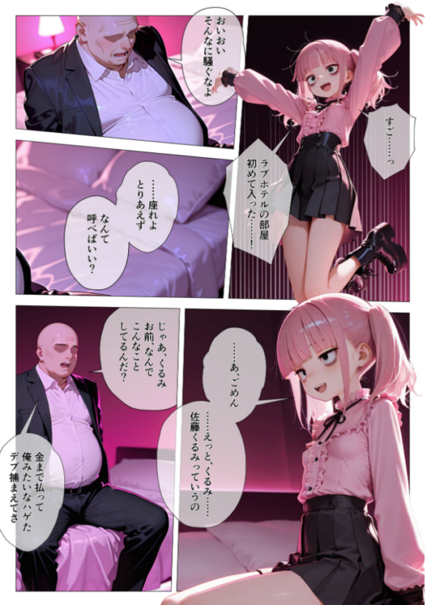 エロ漫画:地雷系ブス、おじさんを買う。 モザイク版 hitomi サンプル画像