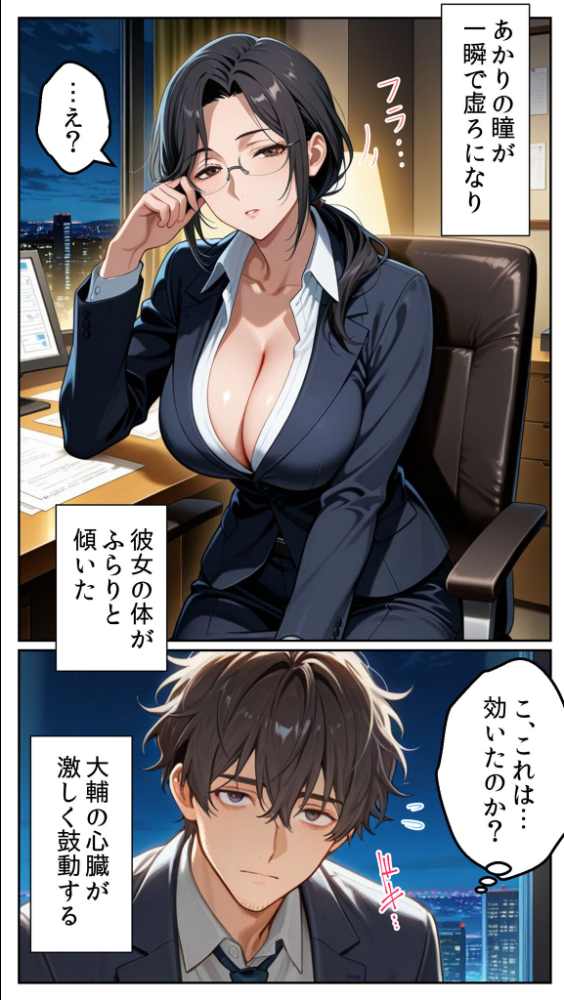 エロ漫画:●●アプリと人妻お局の淫らな堕落 〜社内一のエロい女を思いのままに〜 モザイク版 hitomi サンプル画像