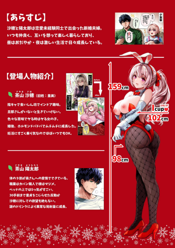 エロ漫画:夫婦ノ夜【白抜き修正版】 メリクリ編 〜お茶目な奥さんと過ごす聖シコノ夜〜 hitomi サンプル画像