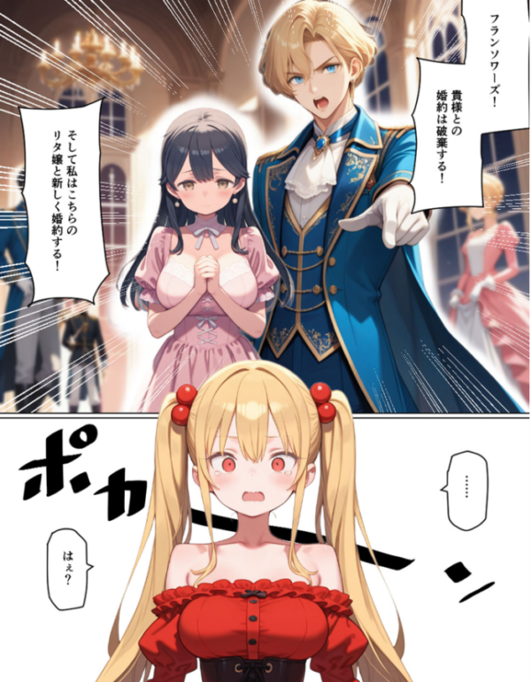エロ漫画:婚約破棄された悪役令嬢が豚貴族に嫁がされて来たので堕とす。あとヒロインも愛人にする。 モザイク版 hitomi サンプル画像