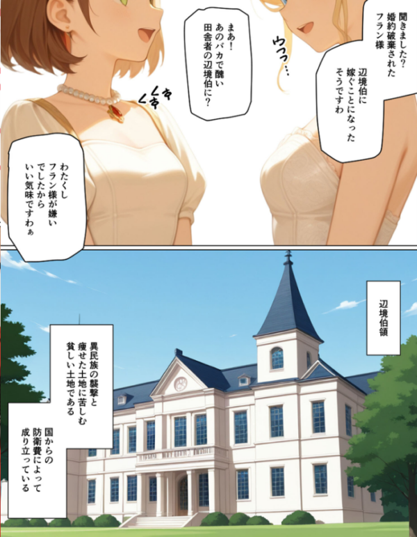 エロ漫画:婚約破棄された悪役令嬢が豚貴族に嫁がされて来たので堕とす。あとヒロインも愛人にする。 モザイク版 hitomi サンプル画像