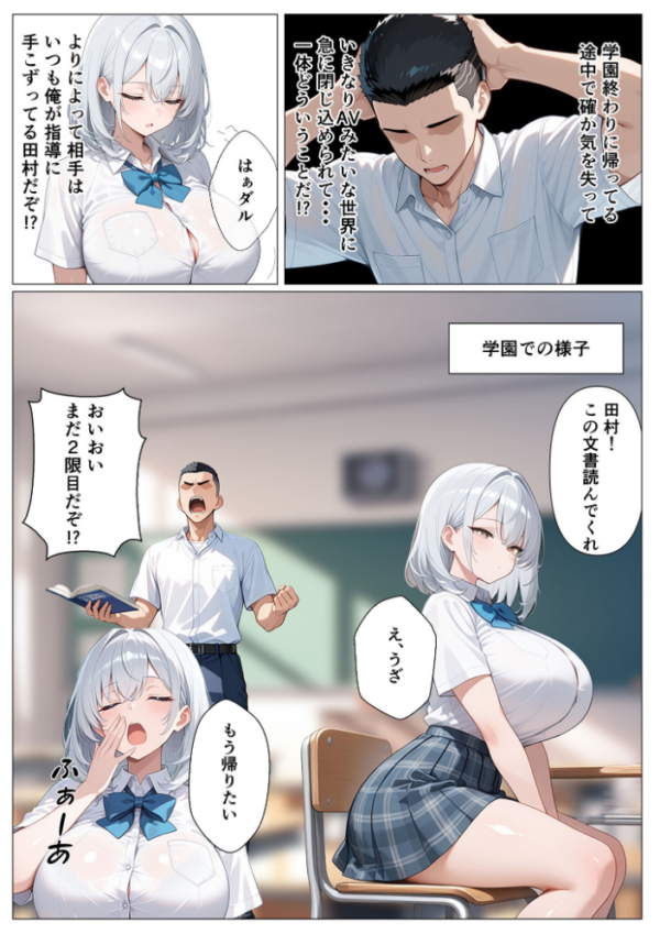 エロ漫画:教え子のダウナーギャルをイかせないと出られない部屋 モザイク版 hitomi サンプル画像