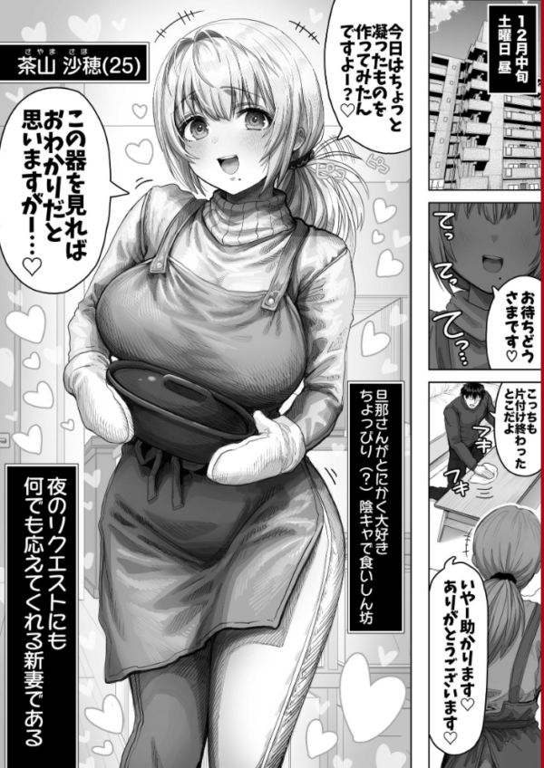 エロ漫画:夫婦ノ夜【白抜き修正版】 メリクリ編 〜お茶目な奥さんと過ごす聖シコノ夜〜 hitomi サンプル画像