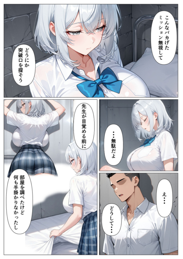 エロ漫画:教え子のダウナーギャルをイかせないと出られない部屋 モザイク版 hitomi サンプル画像